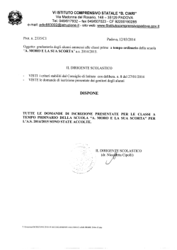 graduatorie iscrizioni scuola secondaria