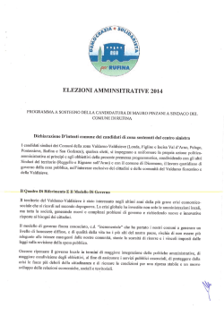 ELEZIONI AMMINSITRATIVE 2014