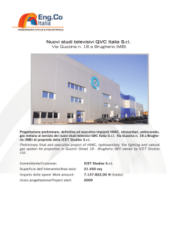 ICET Studios S.r.l. Nuovi studi televisivi QVC Italia S.r.l.