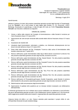 1 Threadneedle (Lux) Società di Investimento a Capitale Variabile