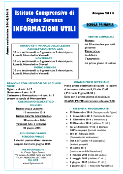 informazioni primaria - Istituto Comprensivo Figino Serenza