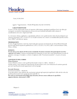 "Aggiornamento - Profilo R"(Specifica Enel del 12.05.2014)