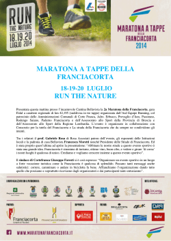 maratona a tappe della franciacorta run the nature