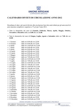divieto trasporti - Unione Artigiani