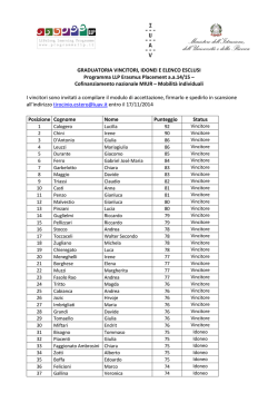 Graduatoria mobilit&agrave; individuale