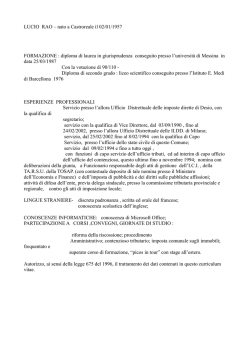 LUCIO RAO - Comune di Barcellona Pozzo di Gotto