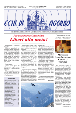 Echi-1-2014 - Parrocchia di Agordo