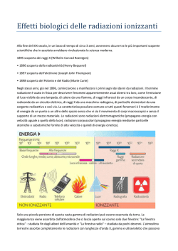 Effetti biologici delle radiazioni ionizzanti