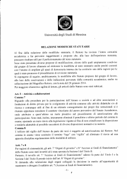 Relazione modifiche statutarie - Università degli Studi di Messina