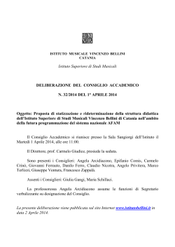 Deliberazione n. 32-2014 - Istituto Musicale Vincenzo Bellini