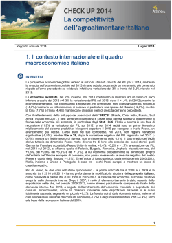 1. Il contesto internazionale e il quadro macroeconomico italiano