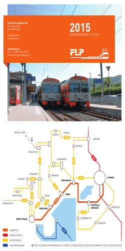 Orari corse 2015 - Ferrovie Luganesi SA