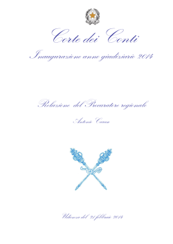 Inaugurazione anno giudiziario 2014 - Relazione