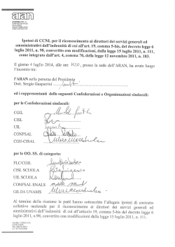 Ipotesi CCNL indennit&agrave; DSGA reggenza pi&ugrave; scuole del 4 luglio 2014
