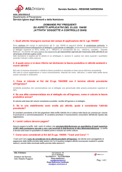 Domande pi&ugrave; frequenti su aspetti applicativi decreto
