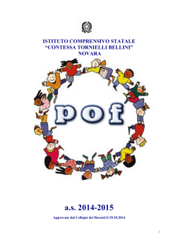 POF a.s. 2014-2015 - ISTITUTO COMPRENSIVO BELLINI