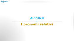 I pronomi relativi definiti