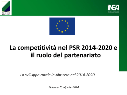 La competitività nel PSR 2014-2020 e il ruolo del - RICA