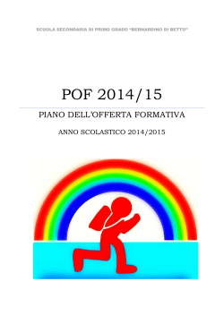 POF A.S. 2014 2015 - Scuola Media "Bernardino di Betto"