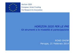HORIZON 2020 PER LE PMI