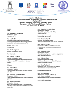 Incontro di dottorato &ndash; 27 giugno 2014