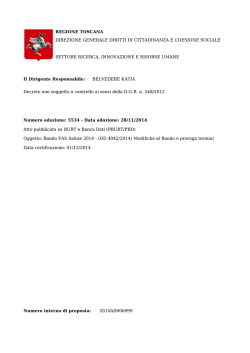 Decreto - Sviluppo Toscana SpA