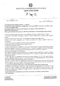 Informazione preventiva - Istituto Comprensivo Giovanni XXIII
