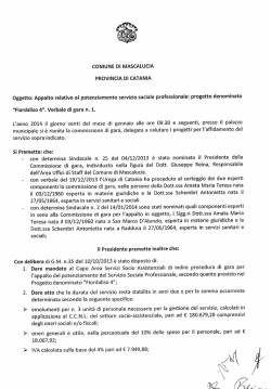 Verbale di gara n.1 - Comune di Mascalucia