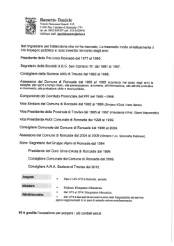 Curriculum Vitae - Città di Roncade