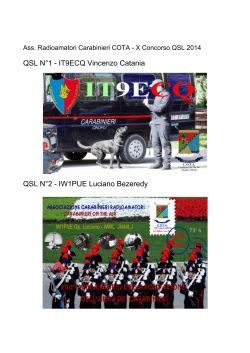 QSL N°1 - IT9ECQ Vincenzo Catania QSL N°2 - IW1PUE