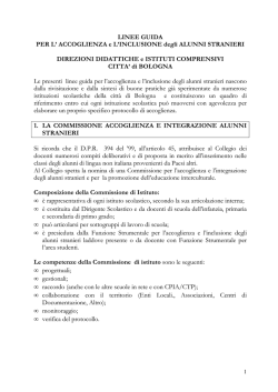 inclusione degli alunni stranieri - Ufficio scolastico regionale per l