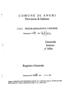 Determina n.272-2014-Impegno per rimborso