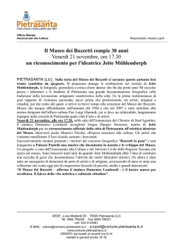 il museo dei bozzetti compie 30 anni