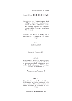 C. 1864-B - Fascicolo emendamenti Aula del 14 ottobre 2014