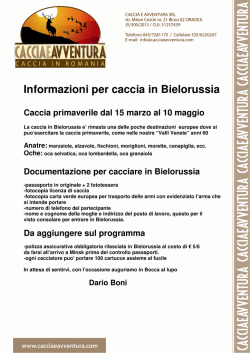 Informazioni per caccia in Bielorussia
