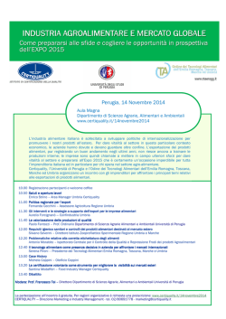 Industria Agroalimentare e Mercato Globale