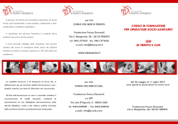 Depliant Corso Oss - Fondazione Franco Demarchi