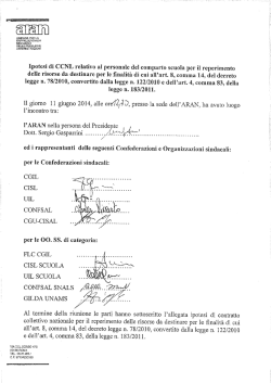 Ipotesi di CCNL 11/06/2014