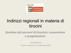 Slide gennaio 2014 - Provincia di Cremona