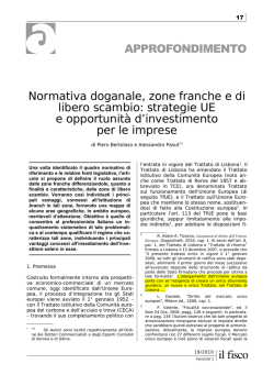 Il Fisco &ndash; Le Zone Franche