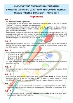 regolamento del concorso - Associazione Esperantista Triestina