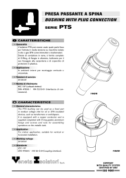 PRESA PASSANTE A SPINA BUSHING WITH PLUG CONNECTION