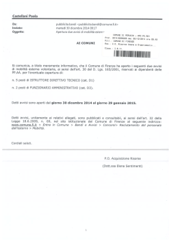 Avvisi di mobilità - Comune di Perugia