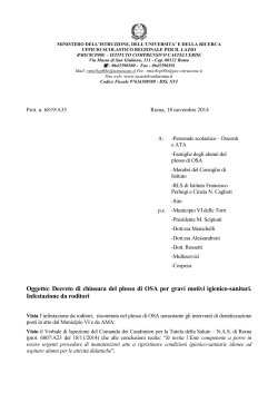 decreto chiusura osa - IC Castelverde Roma