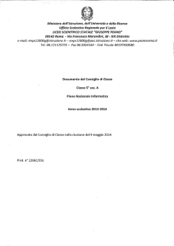 Documento di classe 5A