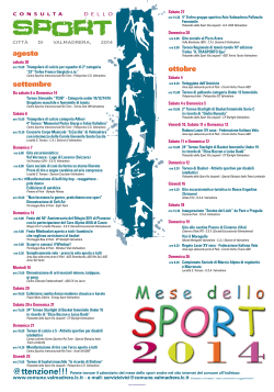 Calendario del Mese dello Sport 2014