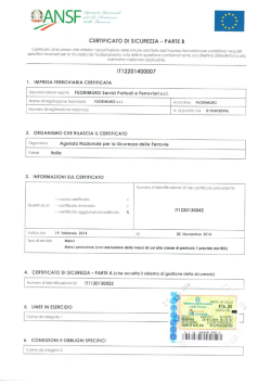 IT1220140007 - Agenzia Nazionale per la Sicurezza delle Ferrovie