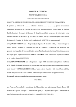 BOZZA CESSIONE AREE_CONVENZIONE C9 aggiorNATA AL 16