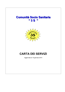 CARTA DEI SERVIZI - Strutture Socio Sanitarie e Sociali