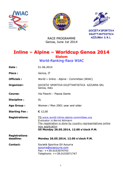 Inline – Alpine – Worldcup Genoa 2014 Slalom